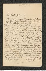 Nachlass Franz Steindachner, Brief von V. Pregl an Franz Steindachner (15.05.1882), Inv.Nr. 406.01, Seite 1